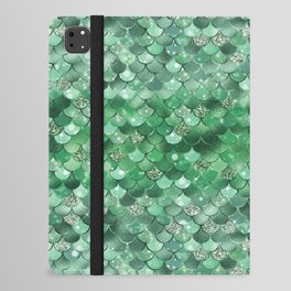 Green Mermaid Pattern Glam iPad Folio Case