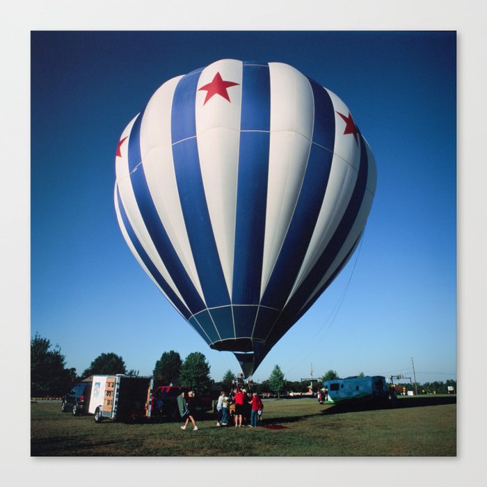 Red, White, and Blue Balloon Launch Canvas Print