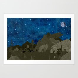 Cliffs Landscape from "To the Moon and Back" Art Print