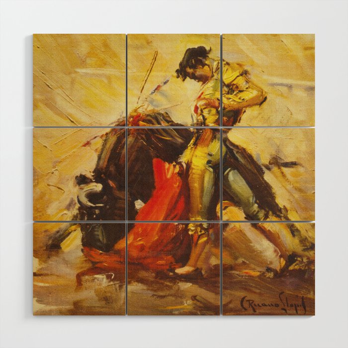 Vintage Mexico Bullfighting Travel Wood Wall Art