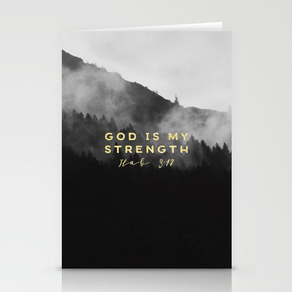 GOD IS MY STRENGTH Stationery Cards