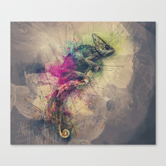 When i Dream of Chameleon Canvas Print