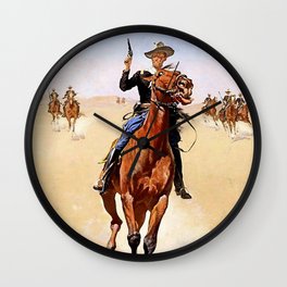 “The Trooper” Western Art by Frederick Remington Wall Clock