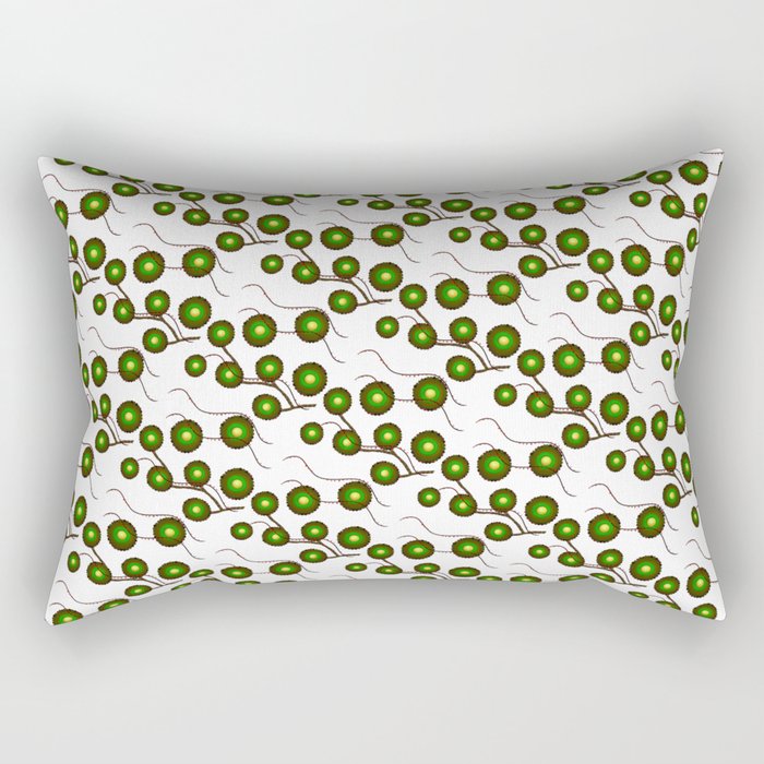 Green flowers. Rectangular Pillow