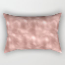 Glam Rose Gold Metallic Texture Rectangular Pillow