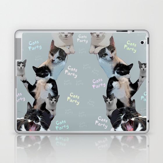 Cats Party!!! funny, cute, cats, party, children, pet, humor, animals,  Society6. Laptop & iPad Skin by PrintedDreams | Society6