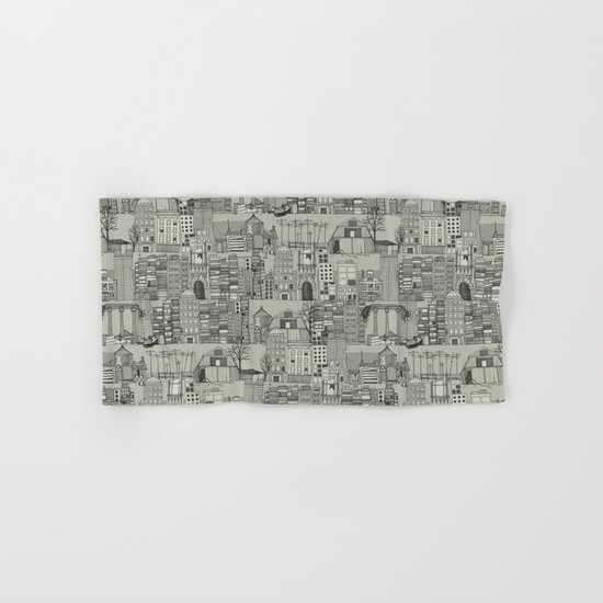 dystopian toile mono Hand & Bath Towel