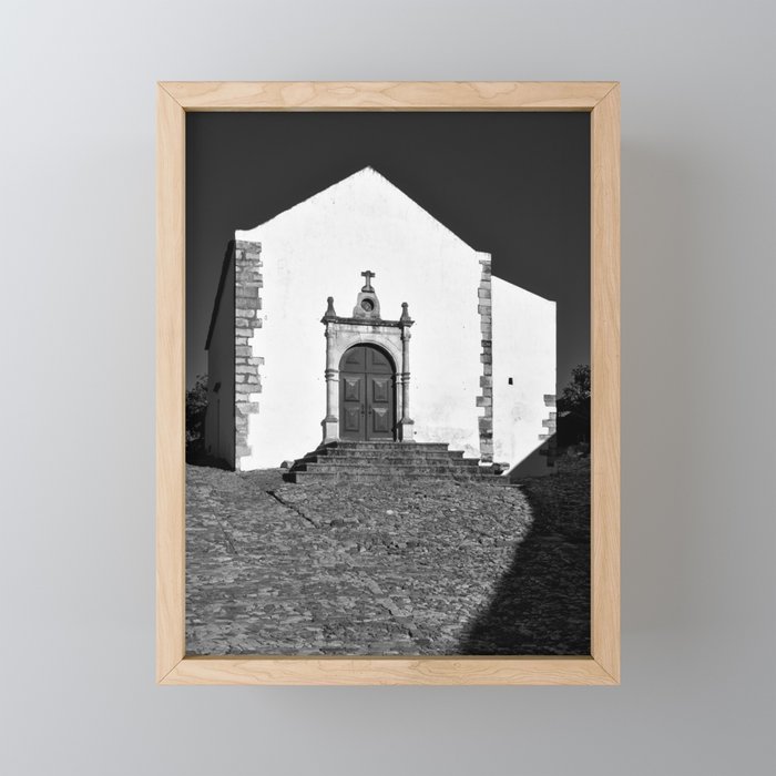 Church of Misericordia in Monochrome Framed Mini Art Print