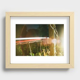 Car lights Recessed Framed Print