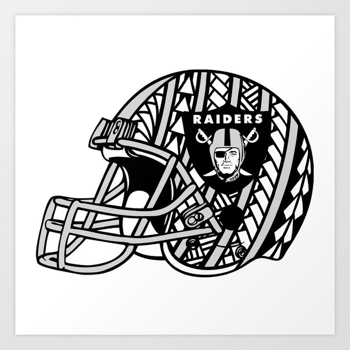 Oakland Raiders Helmet Print – Hobrecht Sports Art