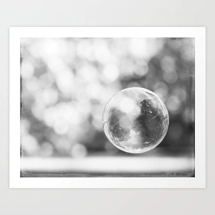Black And White Bubble Photography Grey Laundry Art Gray