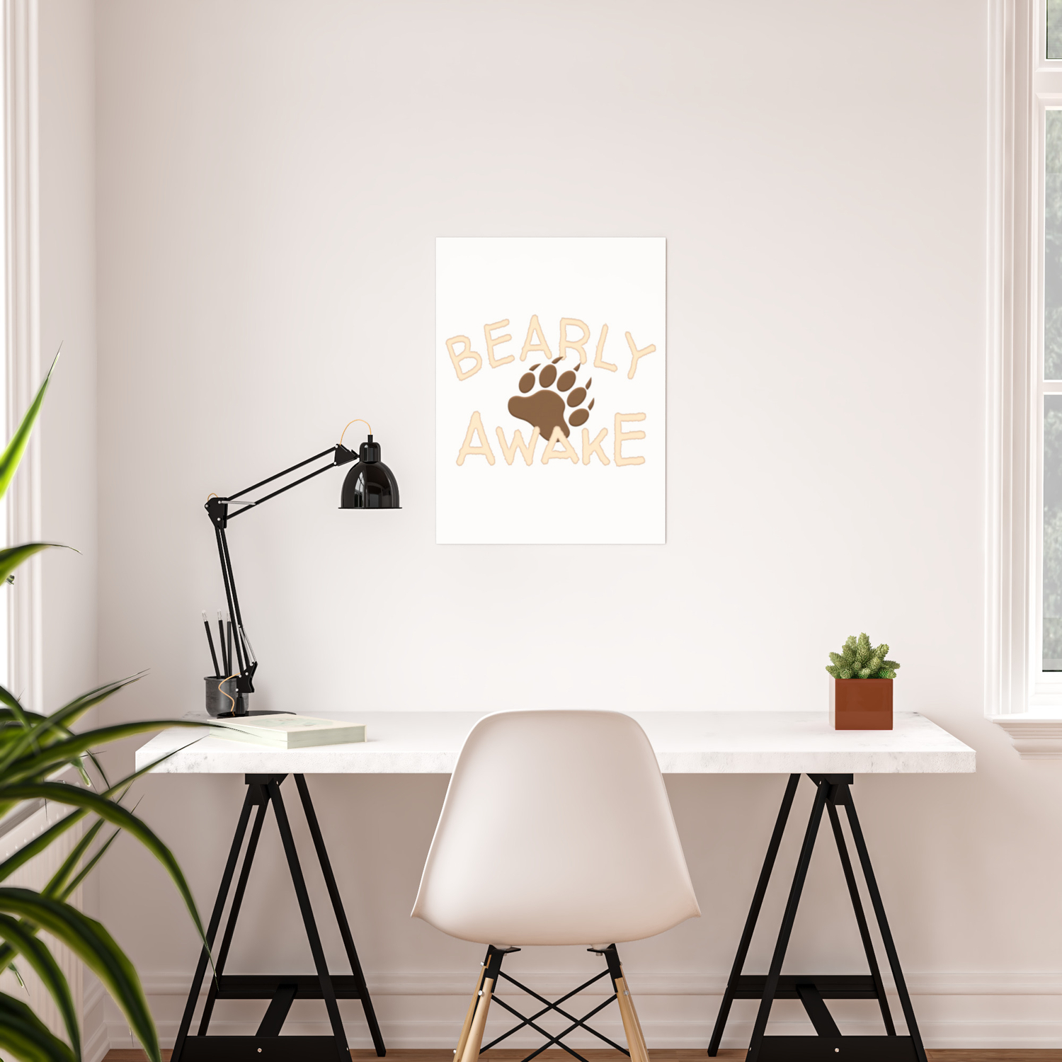 Funny Bearly Awake Bear Paw Design Poster By Socooldesigns Society6