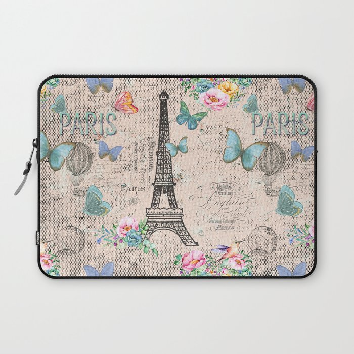 Paris - my love - France Nostalgy - pink French Vintage Laptop Sleeve