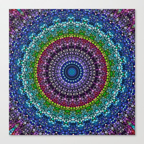 Magical Gems Kaleidoscope Canvas Print
