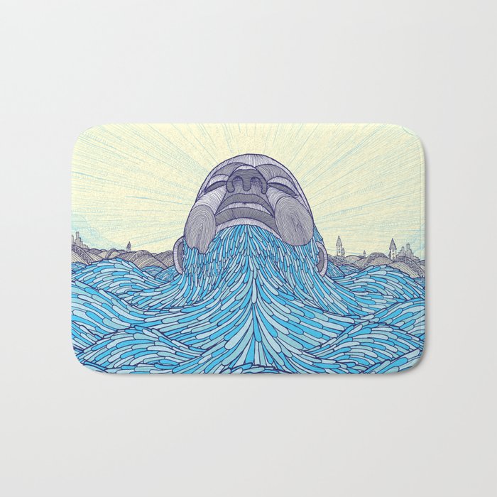 Ocean Face Bath Mat
