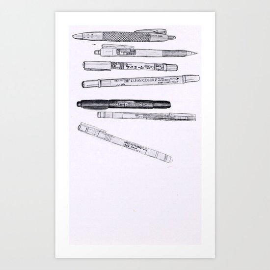 Pen by Pencil Art Print