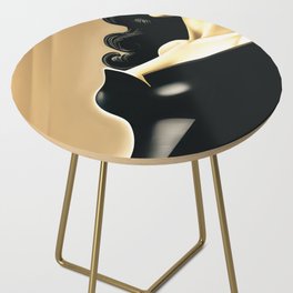 Allure of Femdom Bliss - Leather Garment Series Side Table