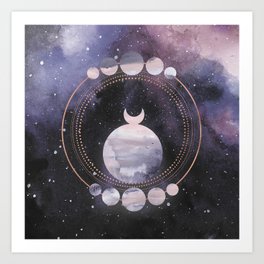 Full Moon Salutation Art Print