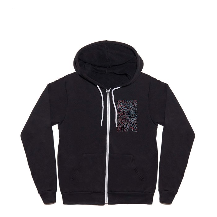Do You Know Who You Are - Black & White 3D  Full Zip Hoodie