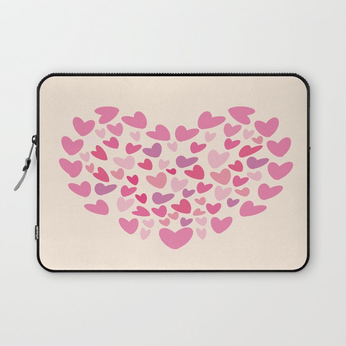 Pink Hearts Laptop Sleeve