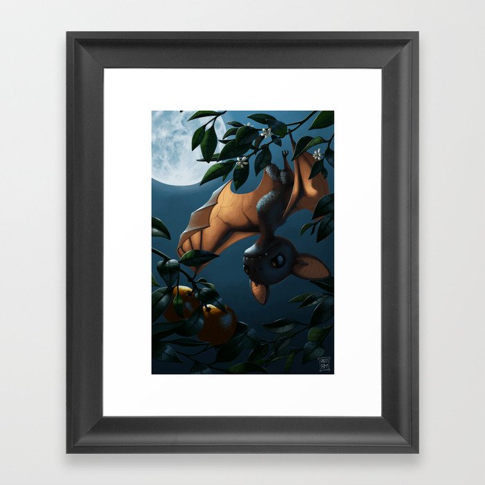 Bat Fruit Framed Art Print