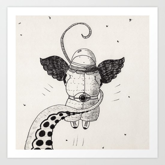 Alas Negras Art Print