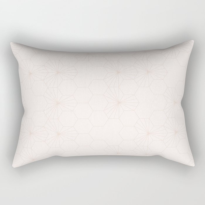 Geometric flowers light pink blush Rectangular Pillow