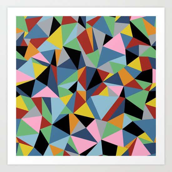 Ab Repeat Black Art Print
