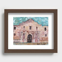 Alamo San Antonio Texas light blue Recessed Framed Print