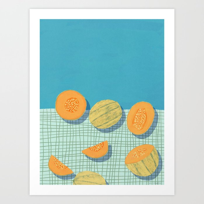 Rockmelon Cantaloupe Art Print