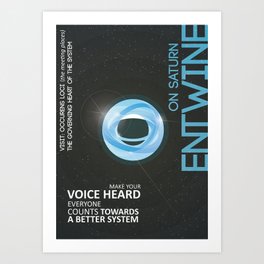 Entwine | Saturn Travel Poster Art Print