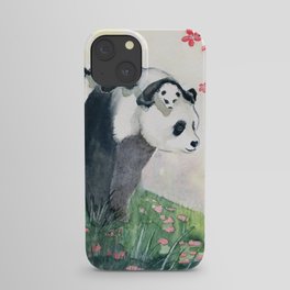 Panda family iPhone Case