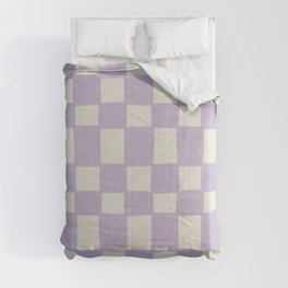 Tipsy checker in lilac dust Comforter