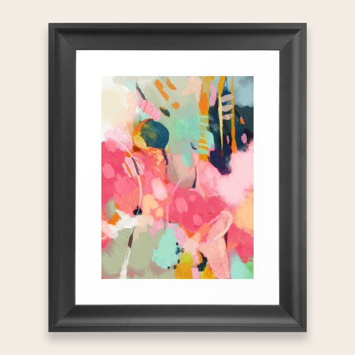 spring moon earth garden Framed Art Print by Art Paintings Society6