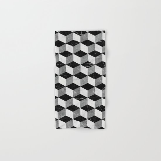 Marble Cubes Hand & Bath Towel