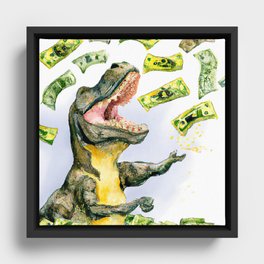 A Rich T-Rex Framed Canvas