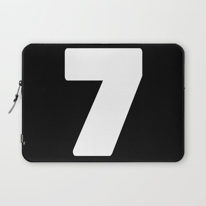 7 (White & Black Number) Laptop Sleeve