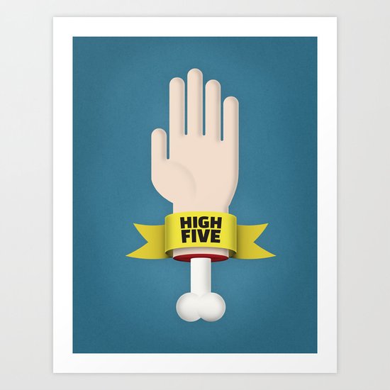 Spooky High Five Art Print