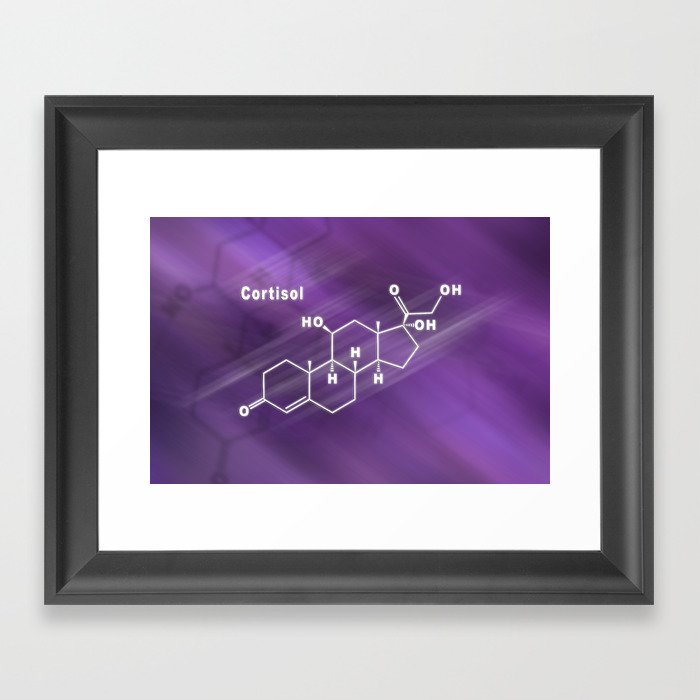 Cortisol Hormone Structural chemical formula Framed Art Print