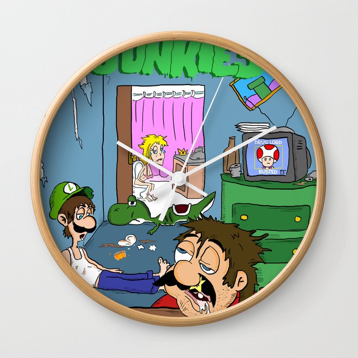 Super Mario Junkies Wall Clock