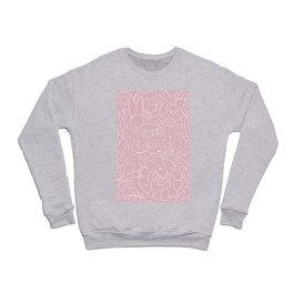 Minimal Art Floral Summer Pattern Powder Pink Crewneck Sweatshirt