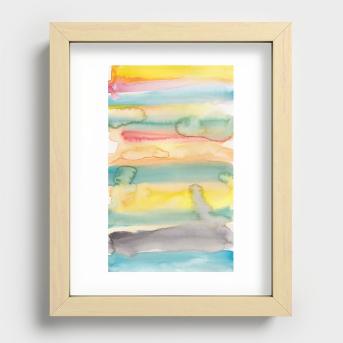1    | Abstract Minimal Watercolor Painting | 191222 Recessed Framed Print