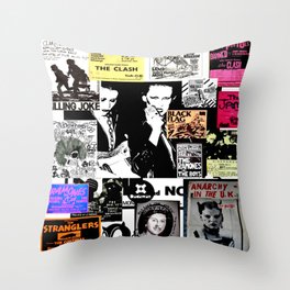 Punk Rock Heritage Throw Pillow