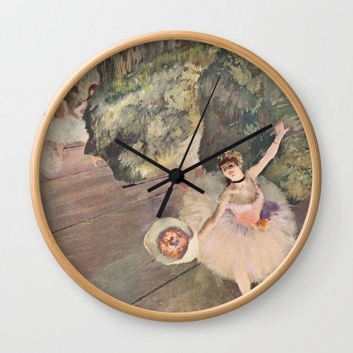 Dancer with a Bouquet of Flowers (Star of the Ballet) Wall Clock