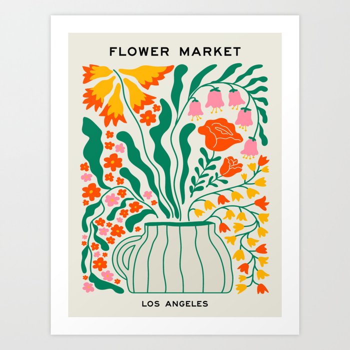 Flower Market 05: Los Angeles Art Print by ayeyokp | Society6