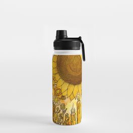 Fire Element, Sunflower, Witchy Art, Watercolor Art, Candles Water Bottle