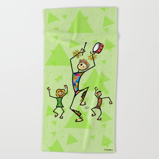 Carnival harlequin Beach Towel