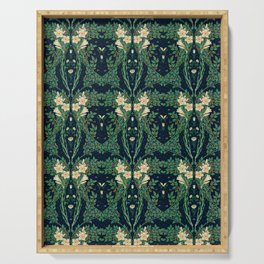 Walter Crane Lilies Victorian Wallpaper Serving Tray