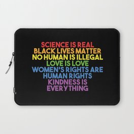 Science Is Real Black Lives Matter Equality Facts Laptop Sleeve