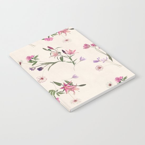 Scattered Floral on Cream Notebook